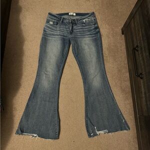 Flare low rise soft jeans